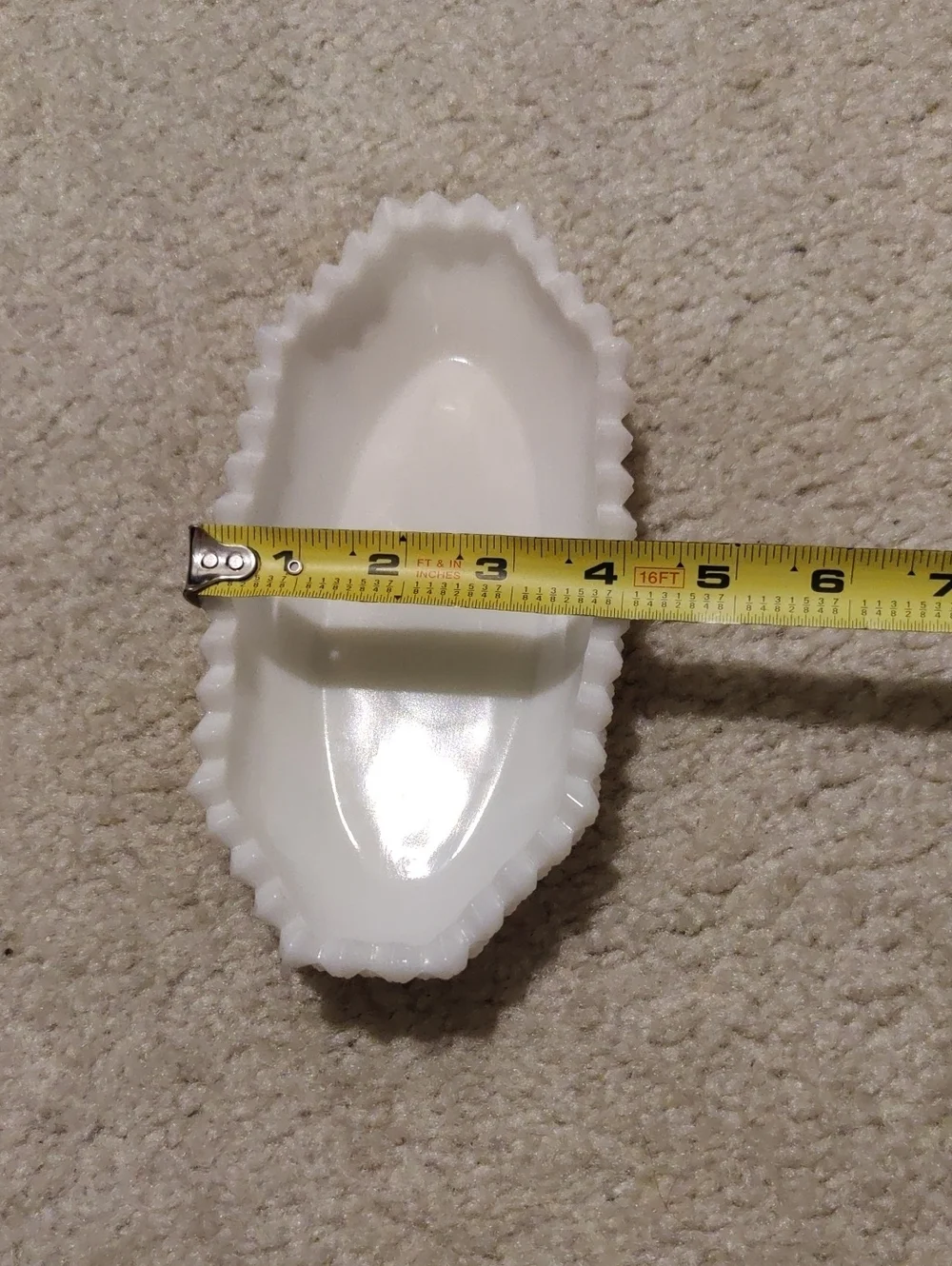 Westmoreland Milk Glass Oval Bowl 8
